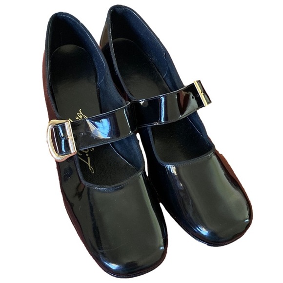 L. G. Haig Shoes Mary Jane Block Heel Rounded Toe Black Women’s Size 7 - Picture 2 of 7